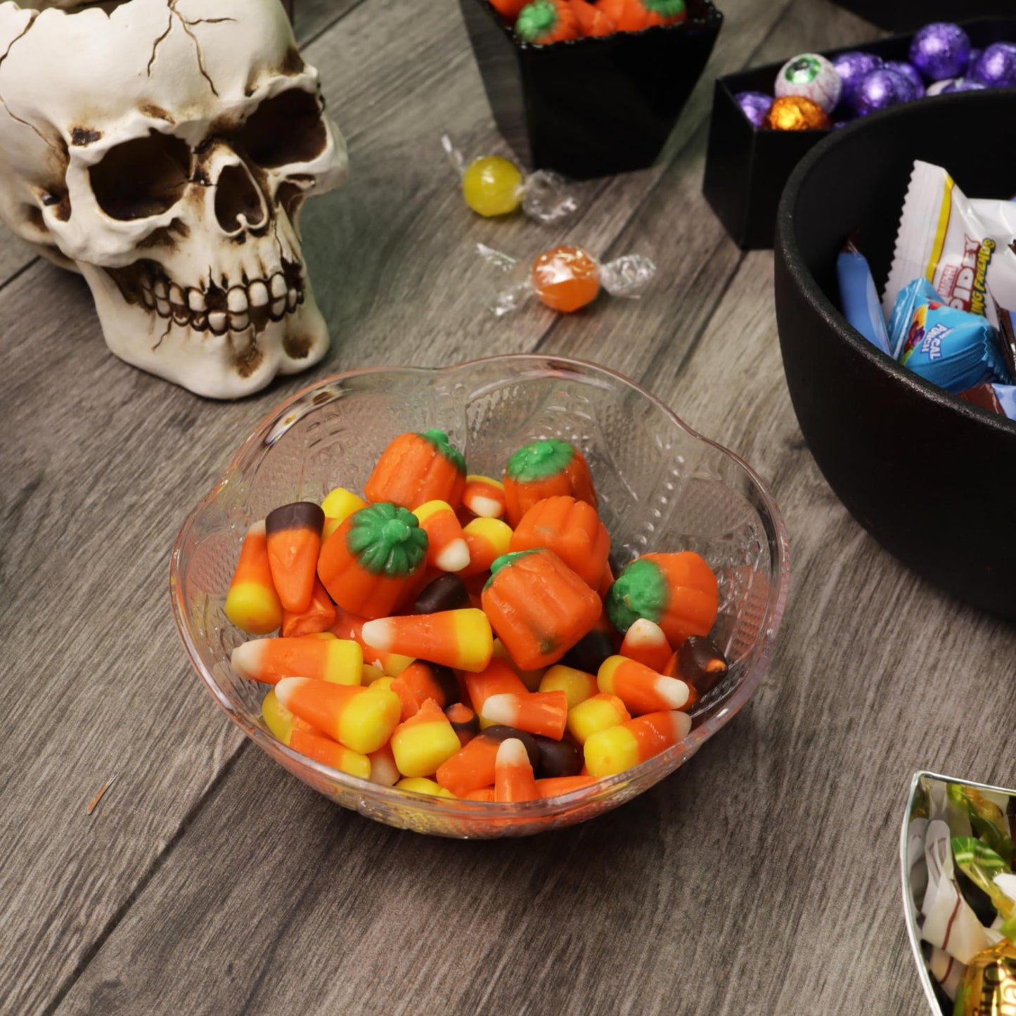 Autumn Mix Candy Corn Individual Packages, Mellowcreme Candies Seasonal Party Favors, Pack of 3, 4.2 Ounces Each