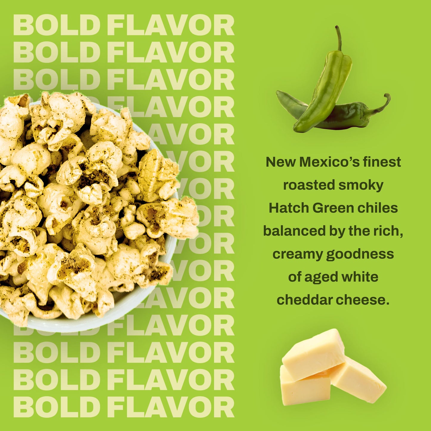 Kettle Heroes Small Batch, Handcrafted Kettle Corn Popcorn - Hatch Green Chile Flavor - 5 Oz, 6 Pack - Non-Gmo, Gluten Free, No Trans Fat, Kosher, Soy Free (4 Oz (6 Pack),