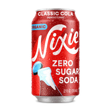 Nixie Organic Zero Sugar Soda, Classic Cola, 0 Calories, 12oz Cans, 12 Pack