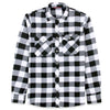 Jver Mens Buffalo Plaid Shirt Flannel Casual Button Down Long Sleeve Shirts White Xl