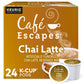 Café Escapes Chai Latte K-Cup Pods, 24 Count, Coffee, Model 5000203028