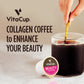 Vitacup Beauty Collagen Coffee Pods For Hair, Skin & Nails, With Biotin & Folate, Medium Dark Roast, Keto Friendly, Recyclable Single Serve Pod Compatible With Keurig K-Cup Malt-Inspired,64 Ct