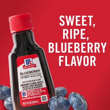 Mccormick Blueberry Extract With Other Natural Flavors, Distinctive, Sweet Blueberry Flavor And Aroma For Baking Cookies, Cake,