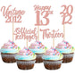 30PCS Happy 13th Birthday Cupcake Toppers Cheers to 13 Vintage 2012 Cupcake Picks Hello 13 Thirteen 13th Birthday Decorations fo
