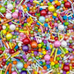 Rainbow Sprinkles for Cake Decorating, Pastel Jimmies and Pearls Sprinkles Mix for Donut Cookie Baking Brownies Cupcake Ice Crea
