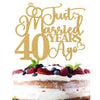 Just Married 40 Years Ago Cake Topper, 40th Anniversary Cake Decor, 40 Years & Loved, Happy 40th Wedding Anniversary Party Decor