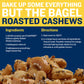 PLANTERS Deluxe Lightly Salted Cashews, Party Snacks, 18.25 Ounce, Kosher, Plant-Based Protein