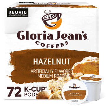 Gloria Jeans Coffees Hazelnut Flavored Medium Roast K-Cup Pods, 72 Count