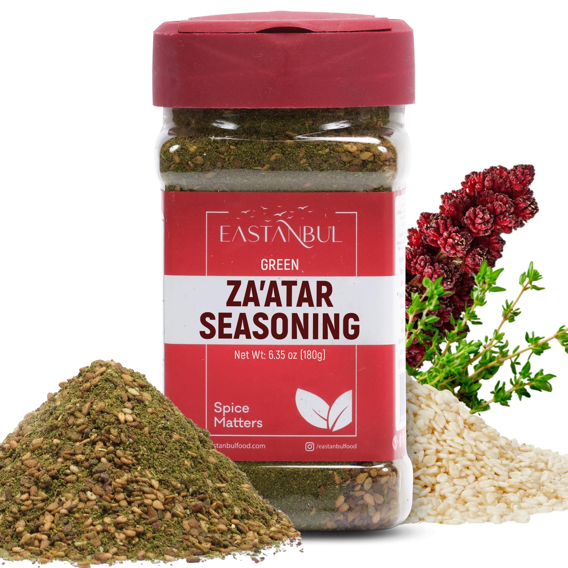 Eastanbul Zaatar Seasoning, 6.35oz, Real Za'atar,%100 Natural, Zaatar Spice from Middle Eastern Spices, Perfect for Mediterranea