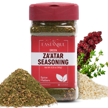 Eastanbul Zaatar Seasoning, 6.35oz, Real Za'atar,%100 Natural, Zaatar Spice from Middle Eastern Spices, Perfect for Mediterranea