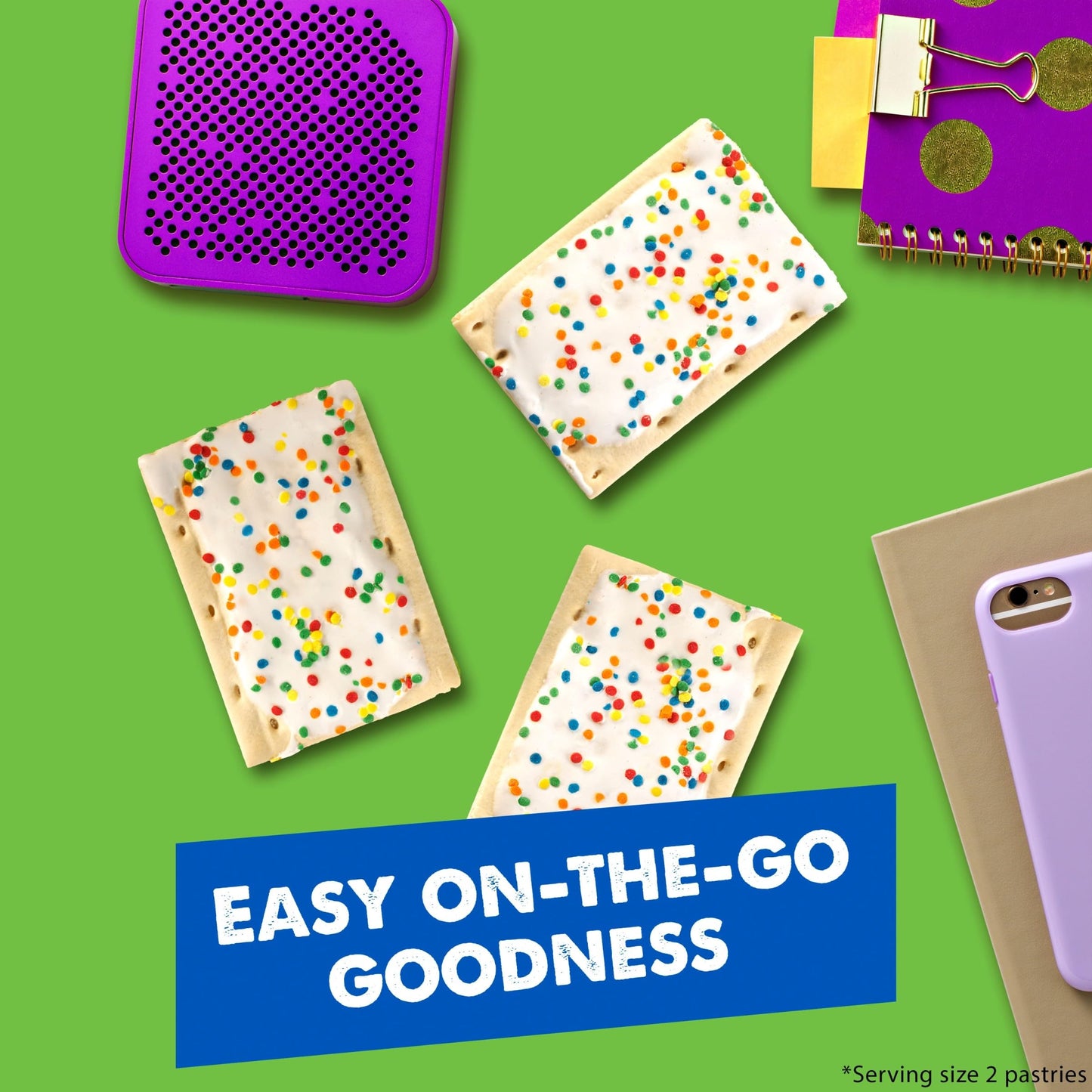 Pop-Tarts Toaster Pastries, Breakfast Foods, Kids Snacks, Frosted Confetti Cupcake (8 Pop-Tarts)