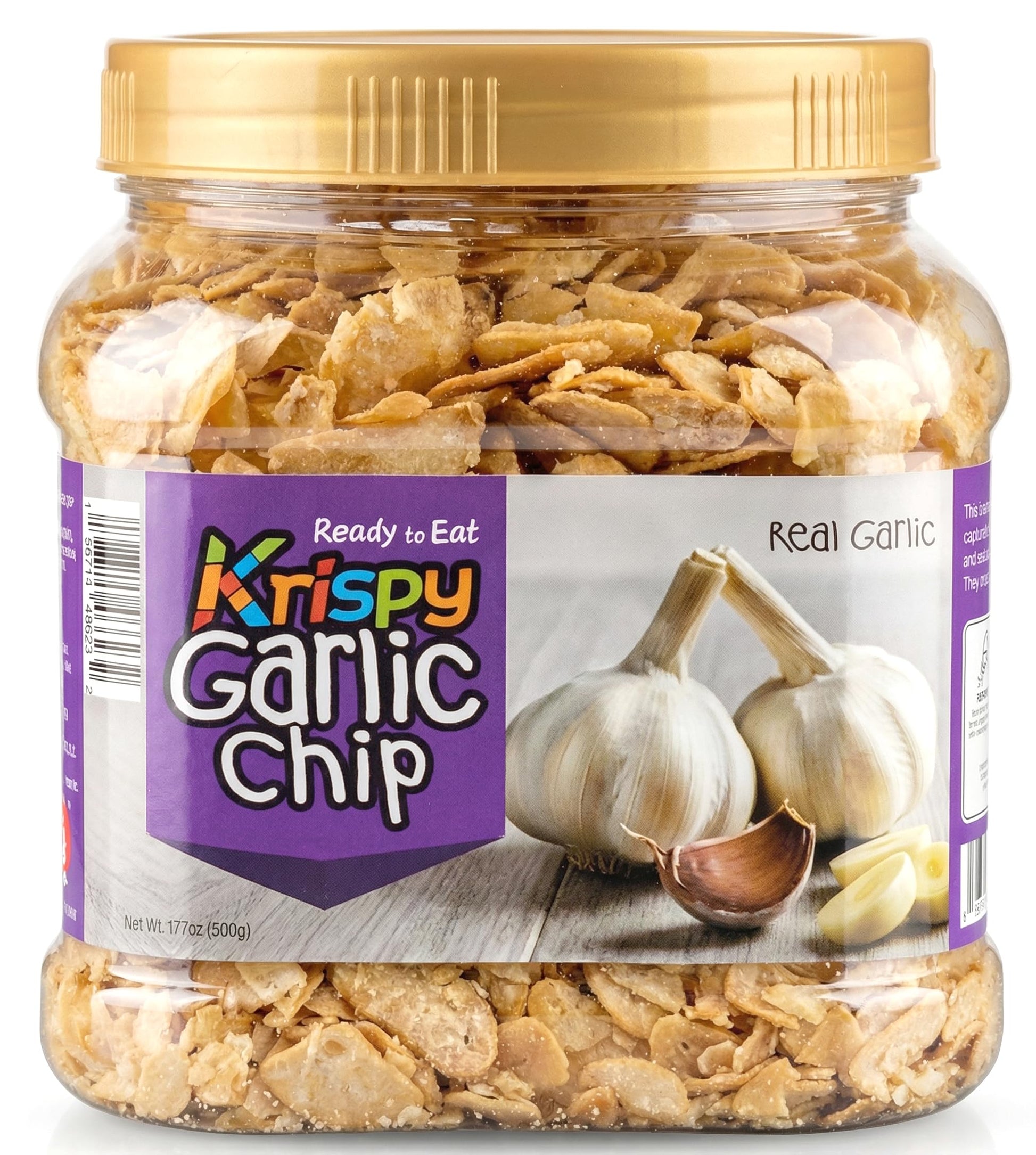 Krispy Garlic Chips - Crispy Fried Flakes  100% Real Slices For Topping Pasta  Steak  Salads  Pizza & Ramen | The Ultimate Savory Snack & Cooking Ingredient