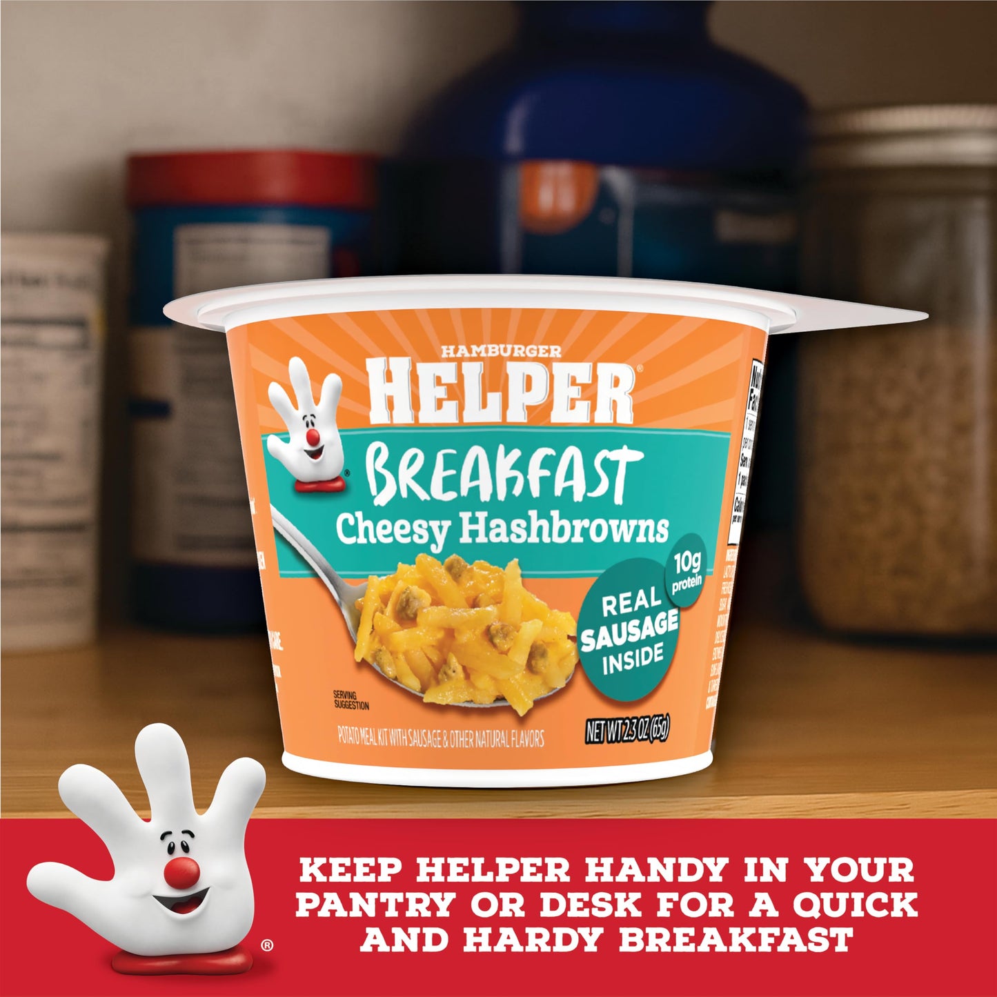Hamburger Helper BREAKFAST Cheesy Hashbrowns Microwave Cup  2.3 oz (Pack of 6)
