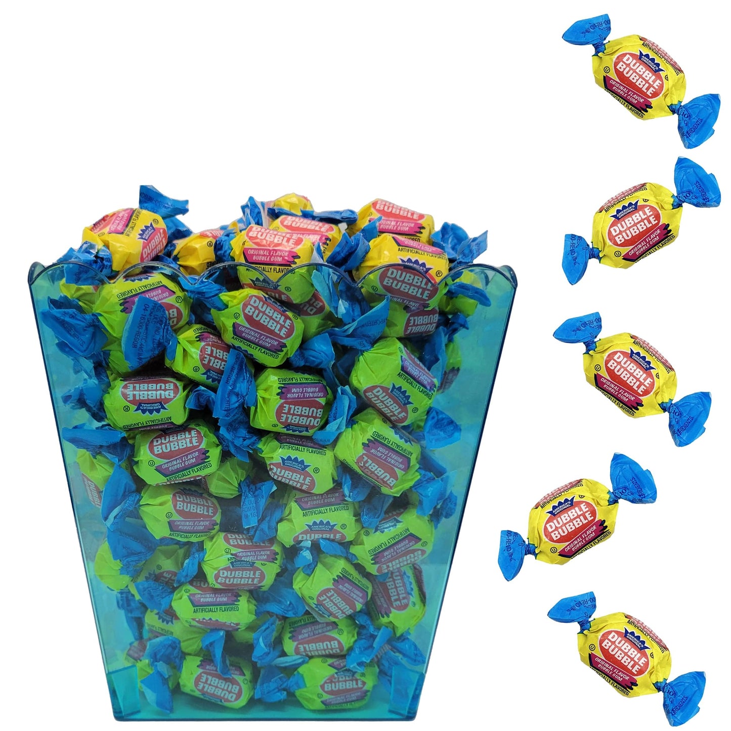 Fruidles Dubble Bubble Chewing Gum Balls Fruit Flavored Original & Mixed Fruit, Candy Buffet Treats, Kosher Certified Parve, Ind