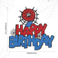 XIHIRCD Spider Birthday Cake Topper, Double-Sided Cupcake Decoration, Model 049, Colors: Black, Blue, Red, Number 9