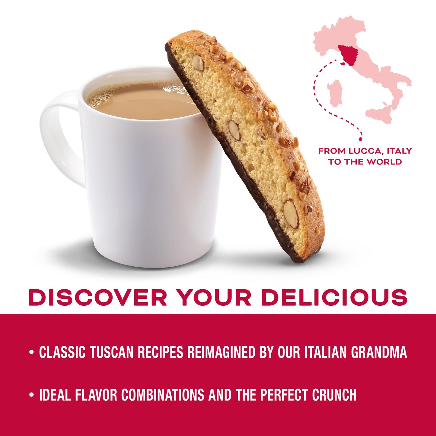 Nonni'S Cioccolati Almond Biscotti Italian Cookies - 6 Boxes Biscotti Individually Wrapped Cookies - Italian Biscotti Cookies W/