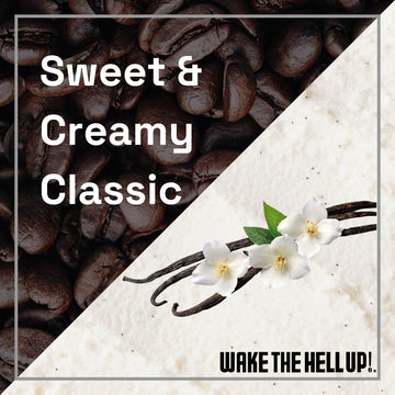 Wake The Hell Up! 12Oz Ultra-Caffeinated French Vanilla Ground Coffee, Low Acid, Medium-Dark Roast