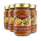 FOND NOURISH DELIGHT Grass-fed Beef Bone Broth with Ginger & Cayenne, 14 Fl Oz (Pack of 4), Natural