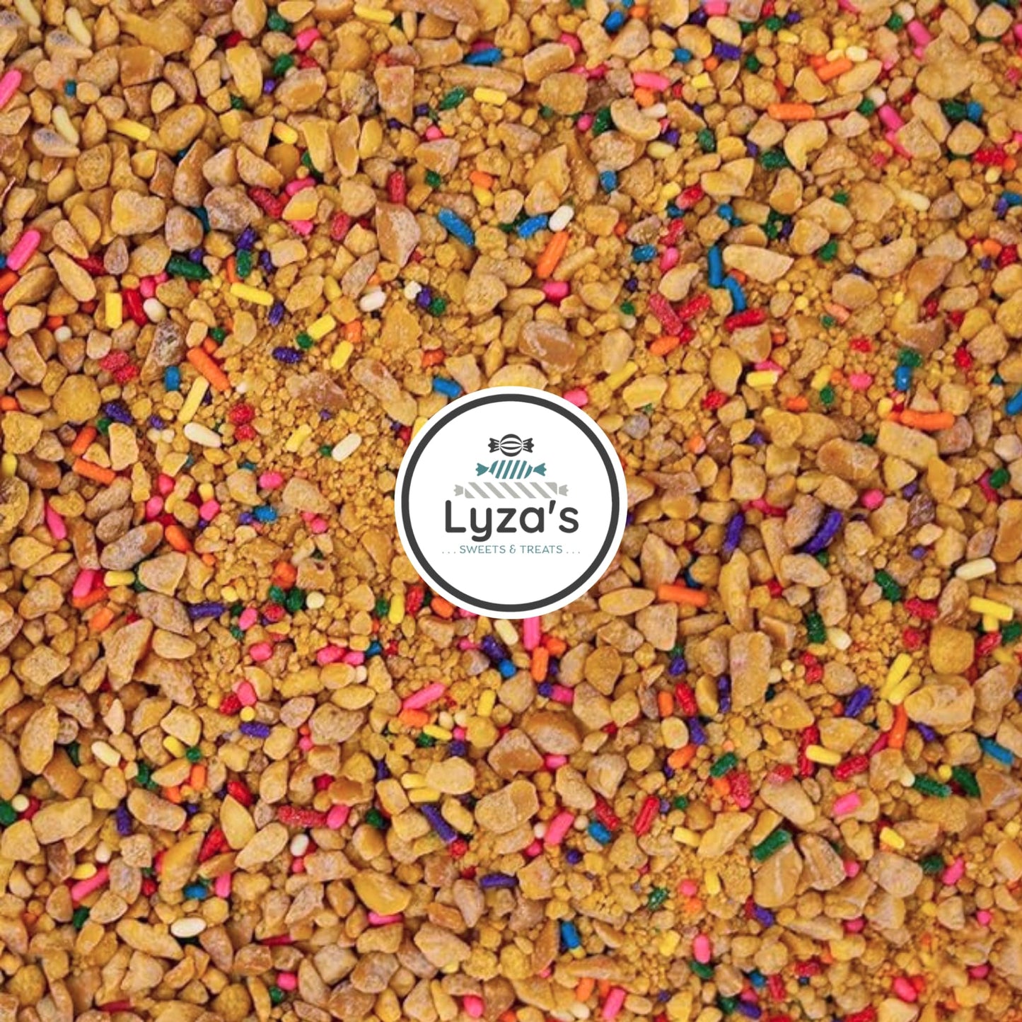 LYZAS SWEETS & TREATS Peanut Brittle Crunch Coat Topping with Sprinkles 6 LB - Ice Cream & Dessert Gift Bulk Bag