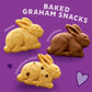 Annie s Organic Friends Bunny Grahams, Chocolate Chip, Chocolate, and Honey Baked Graham Snacks, 12 Pouches, 12 oz