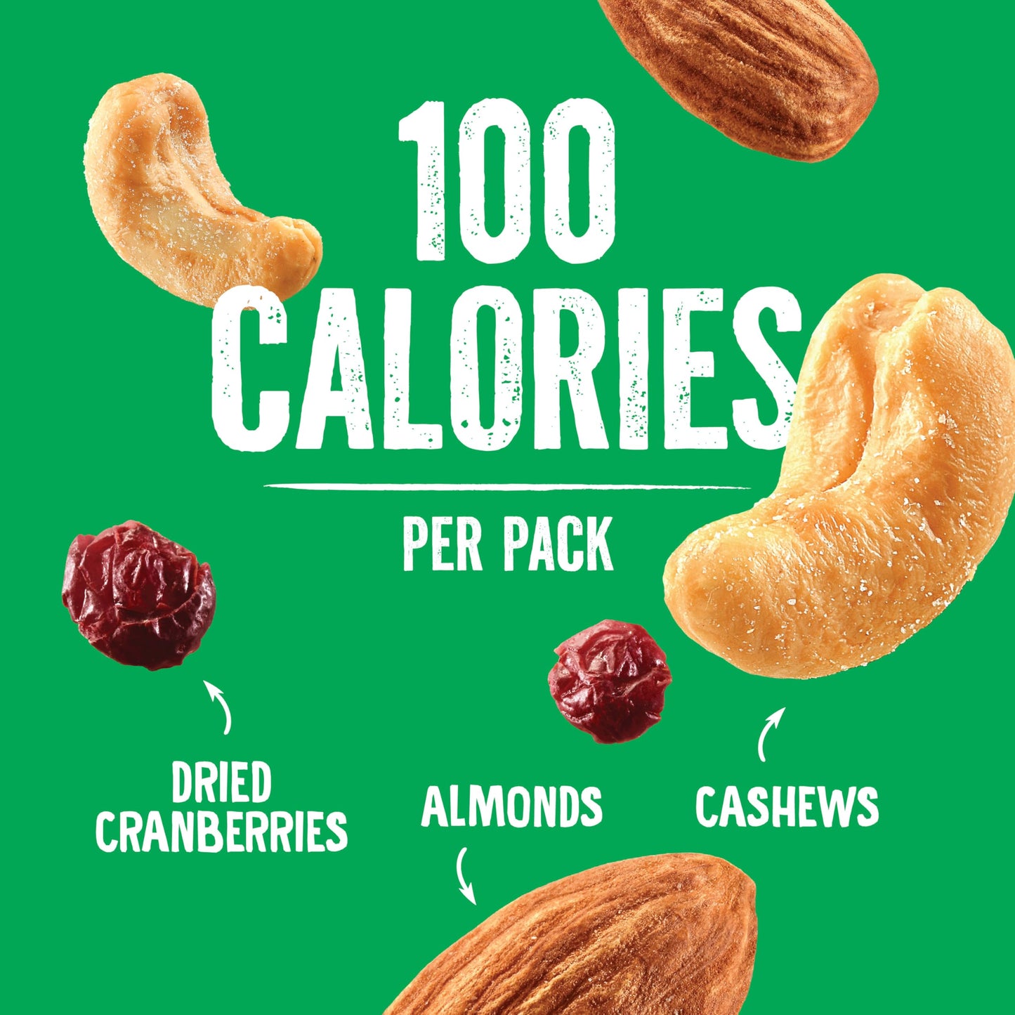 Emerald Nuts Cashews and Almonds with Dried Cranberries 7 Ct (1-Pack) | 100-Calorie Individual Packs of Nut Blend and Dried Frui