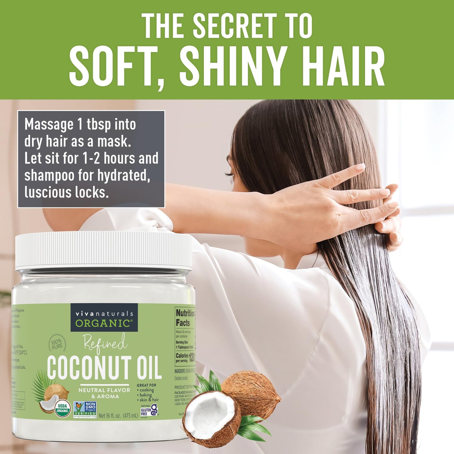 Viva Naturals Refined Coconut Oil - Expeller-Pressed Organic Coconut Oil For Cooking And Baking With Neutral Flavor & Aroma - Us
