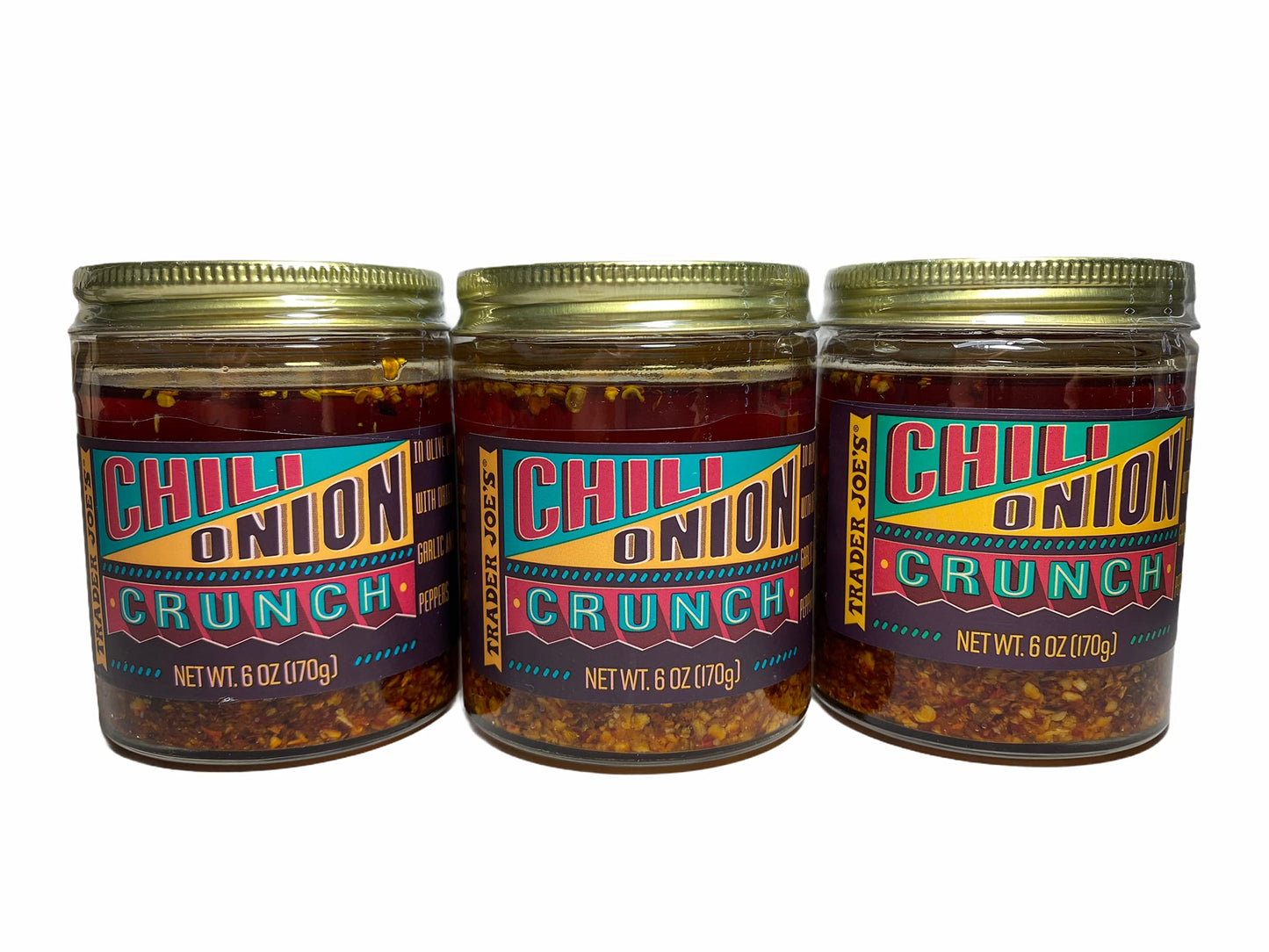 Trader Joe'S Chili Onion Crunch, 6 Oz (Pack Of 3)