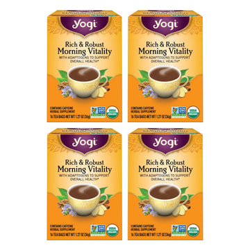 Yogi Tea Rich & Robust Morning Vitality - 64 Organic Tea Bags (4 Pack) - 16 Count