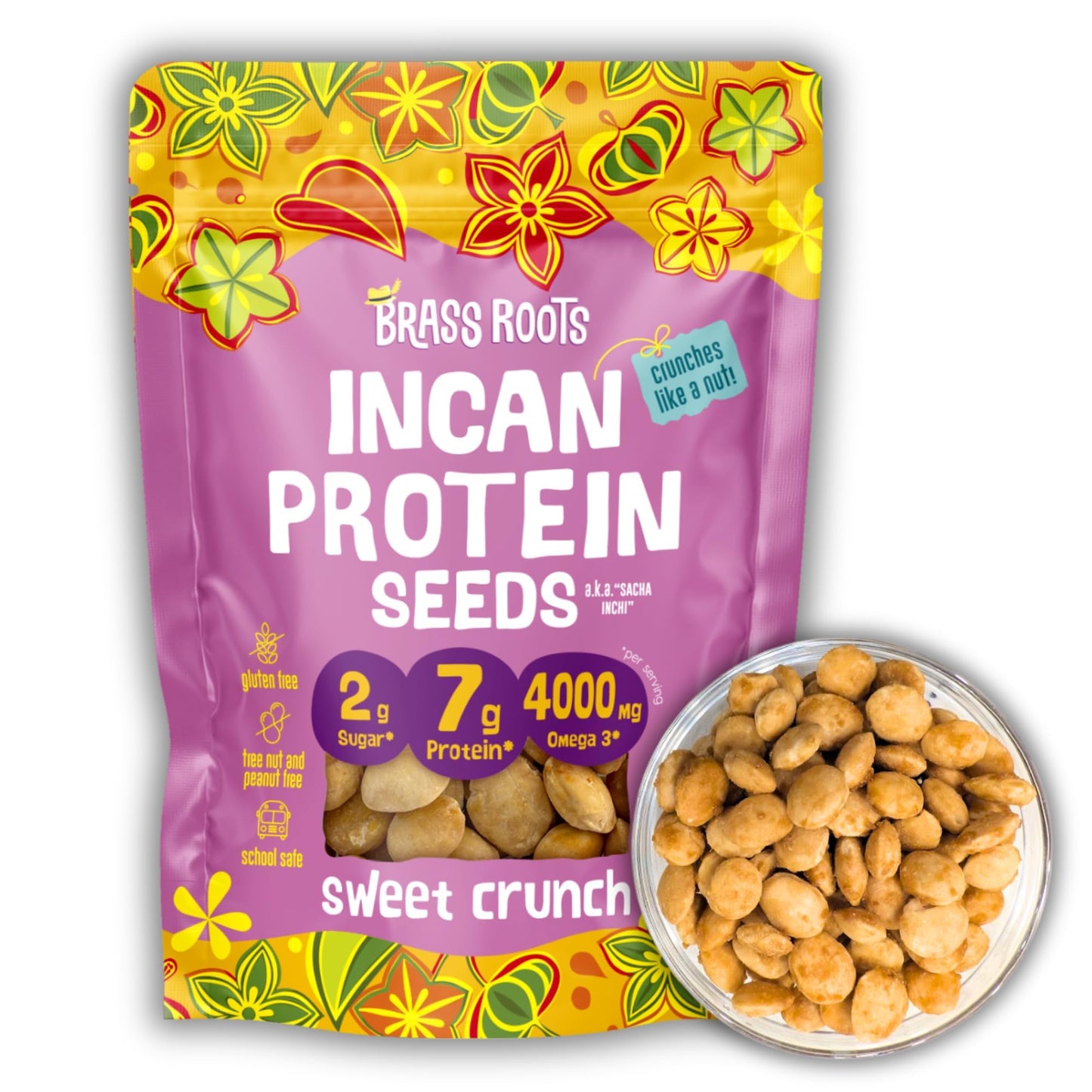 BRASS ROOTS Organic Incan Protein Seeds - High Protein, Nut Free, Omega 3 - 10 oz Pack