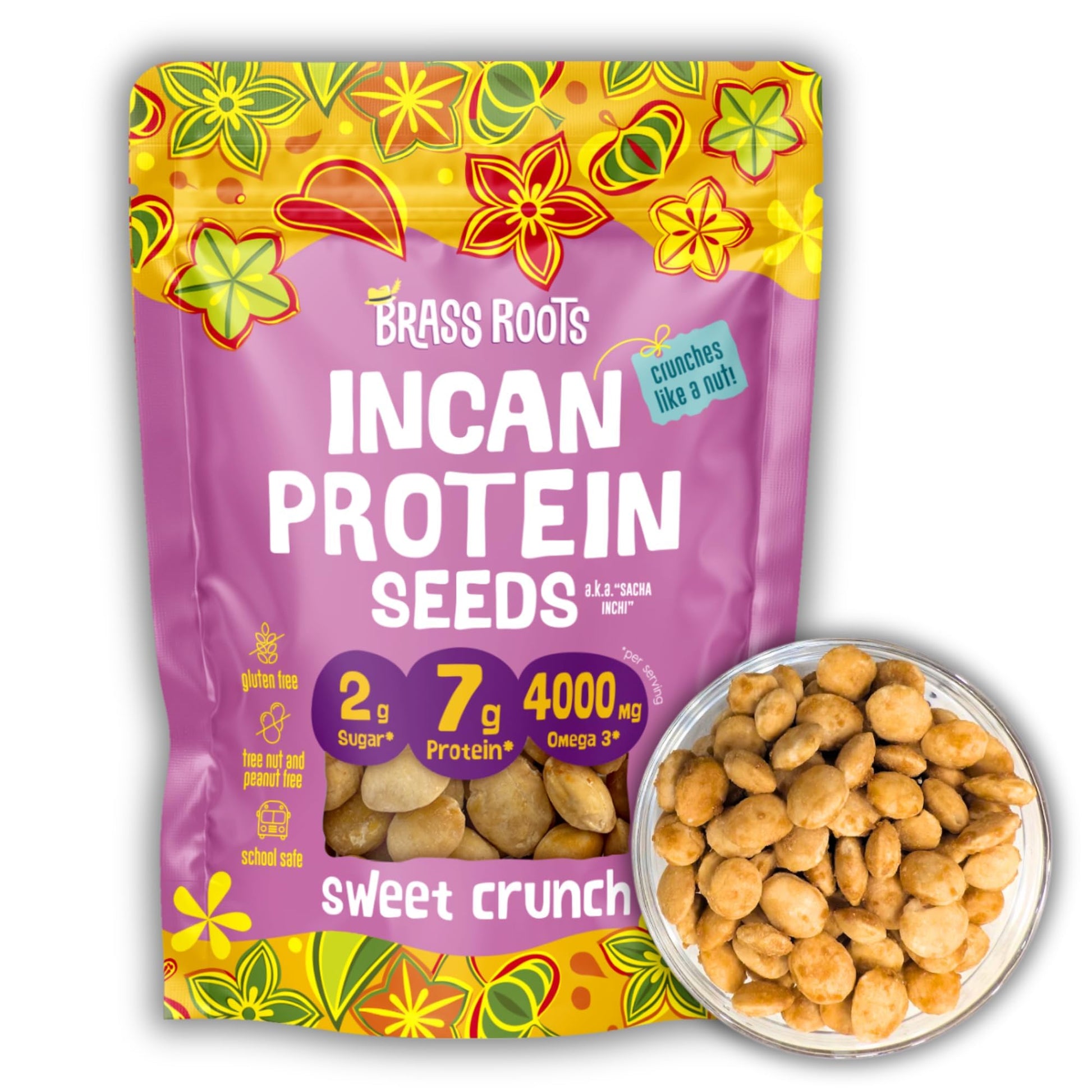 BRASS ROOTS Organic Incan Protein Seeds - High Protein, Nut Free, Omega 3 - 10 oz Pack