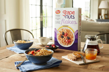 Post Grape Nuts Flakes Breakfast Cereal, Crispy Whole Wheat And Barley Cereal, Great For Yogurts, Parfaits, And Homemade Snacks,