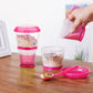 Cereal On The Go, Cup Container Breakfast Drink Milk Cups Portable Yogurt And Travel To-Go Food Containers Storage With Spoon(Re