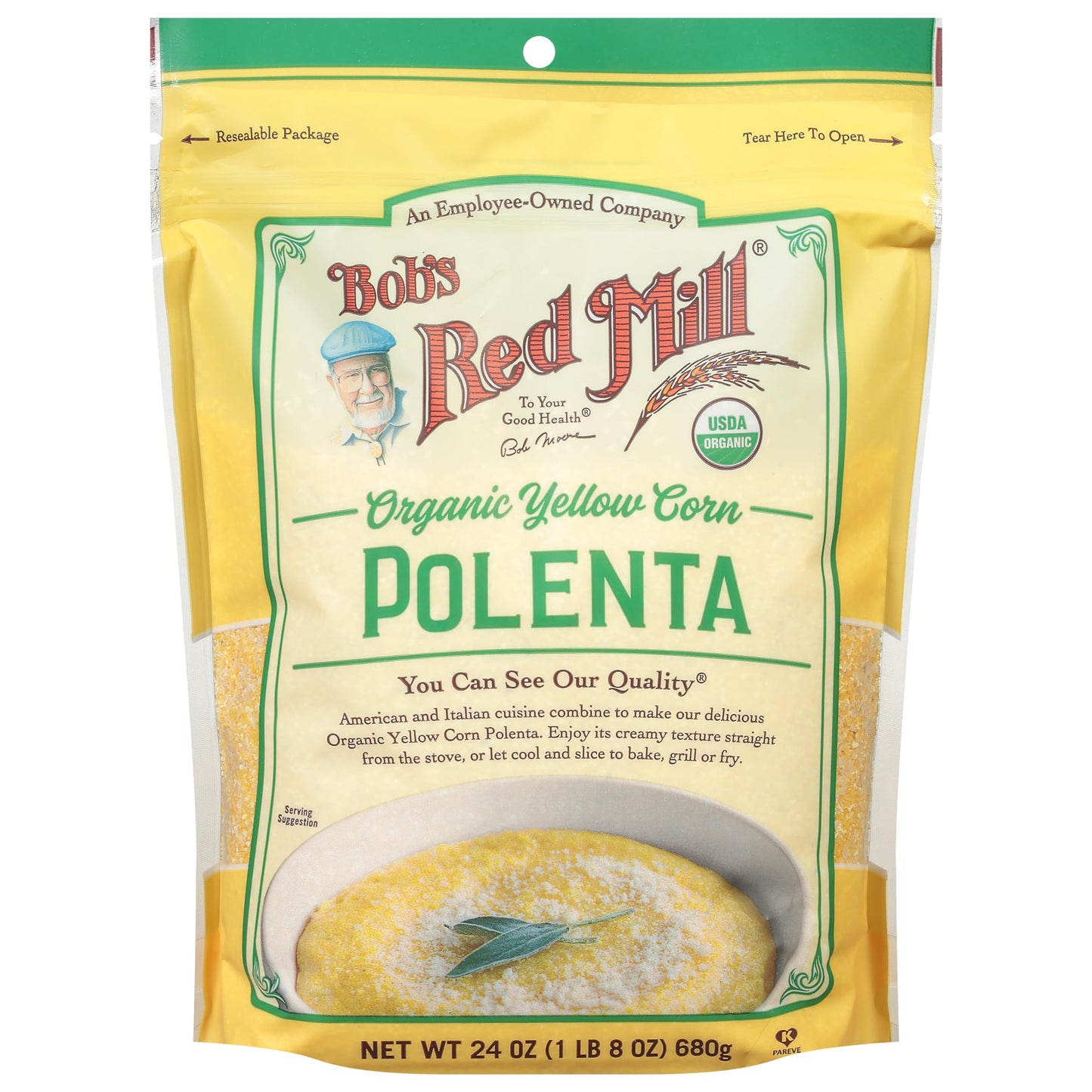 Bob s Red Mill Organic Corn Grits / Polenta, 24oz (Pack of 4) - Vegan, Kosher