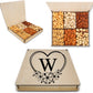 Secret Gardens Monogrammed Gift Basket - Mixed Nuts in Wooden Tray, Holiday Tray, Size K, Gourmet Assortment for Various Occasions