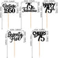 30Pcs Happy 75Th Birthday Cupcake Toppers Glitter Seventy Five Vintage 1948 Cupcake Picks 75 Fabulous Cheers To 75 Years Cake De