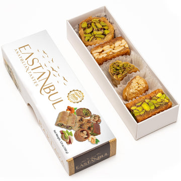 Eastanbul Baklava 3.5Oz, Baklava Gift Box, Baklava Pastry, Middle Eastern Sweets Gift Box, Premium Gourmet Desserts, Baklava Pis