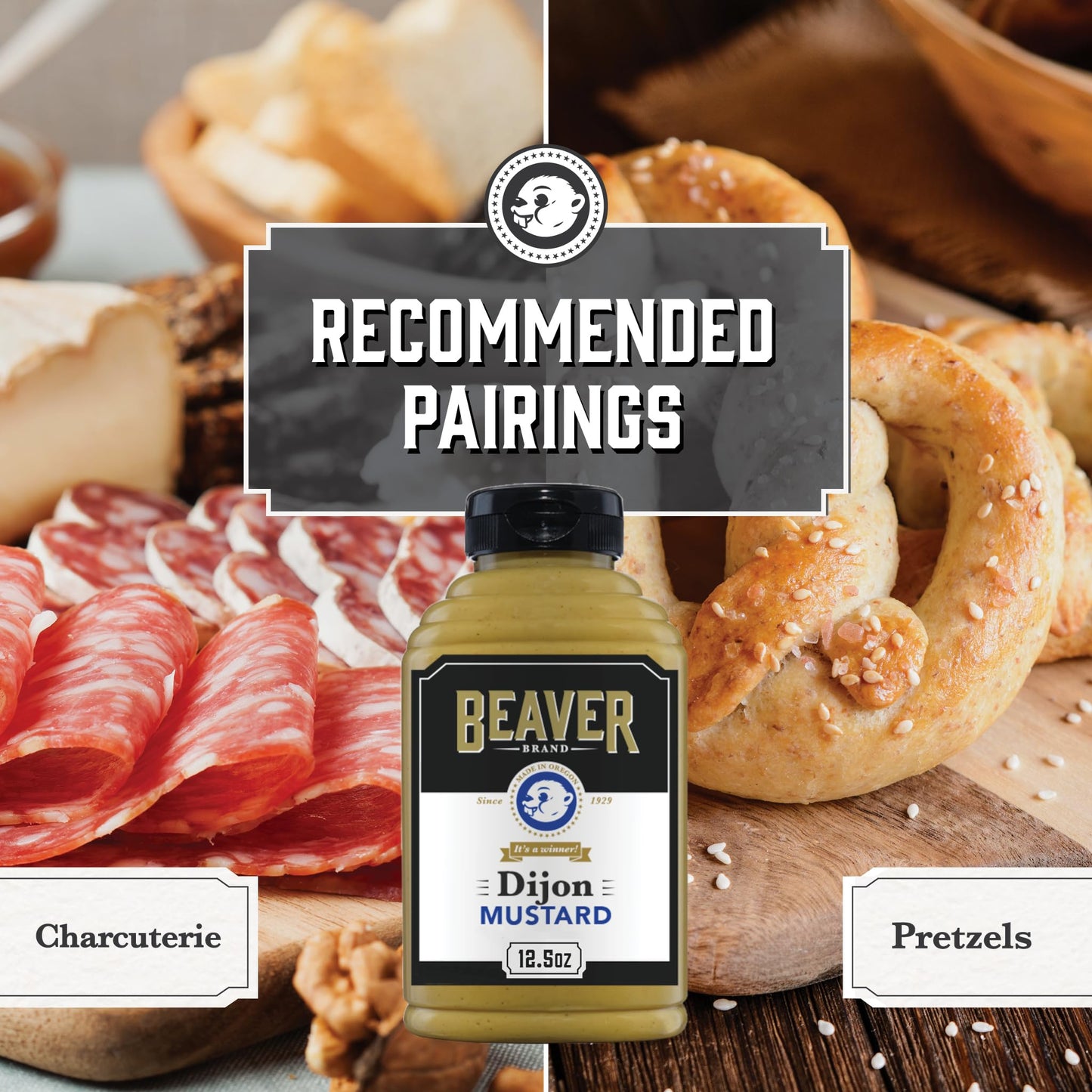 Beaver Traditionally Hot Dijon Mustard, 12.5 Oz Squeeze Bottle