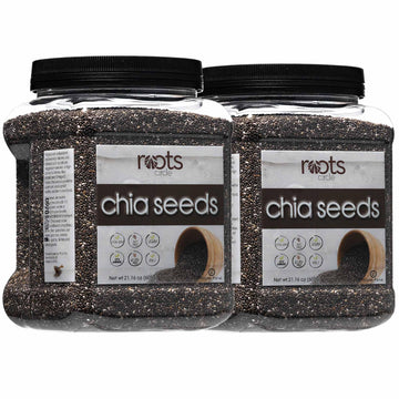 Roots Circle Non-GMO Chia Seeds | 1.3 Pound (Pack of 2) Raw Superfood, Vegan, Kosher, Nut & Gluten Free, Keto & Paleo Friendly |