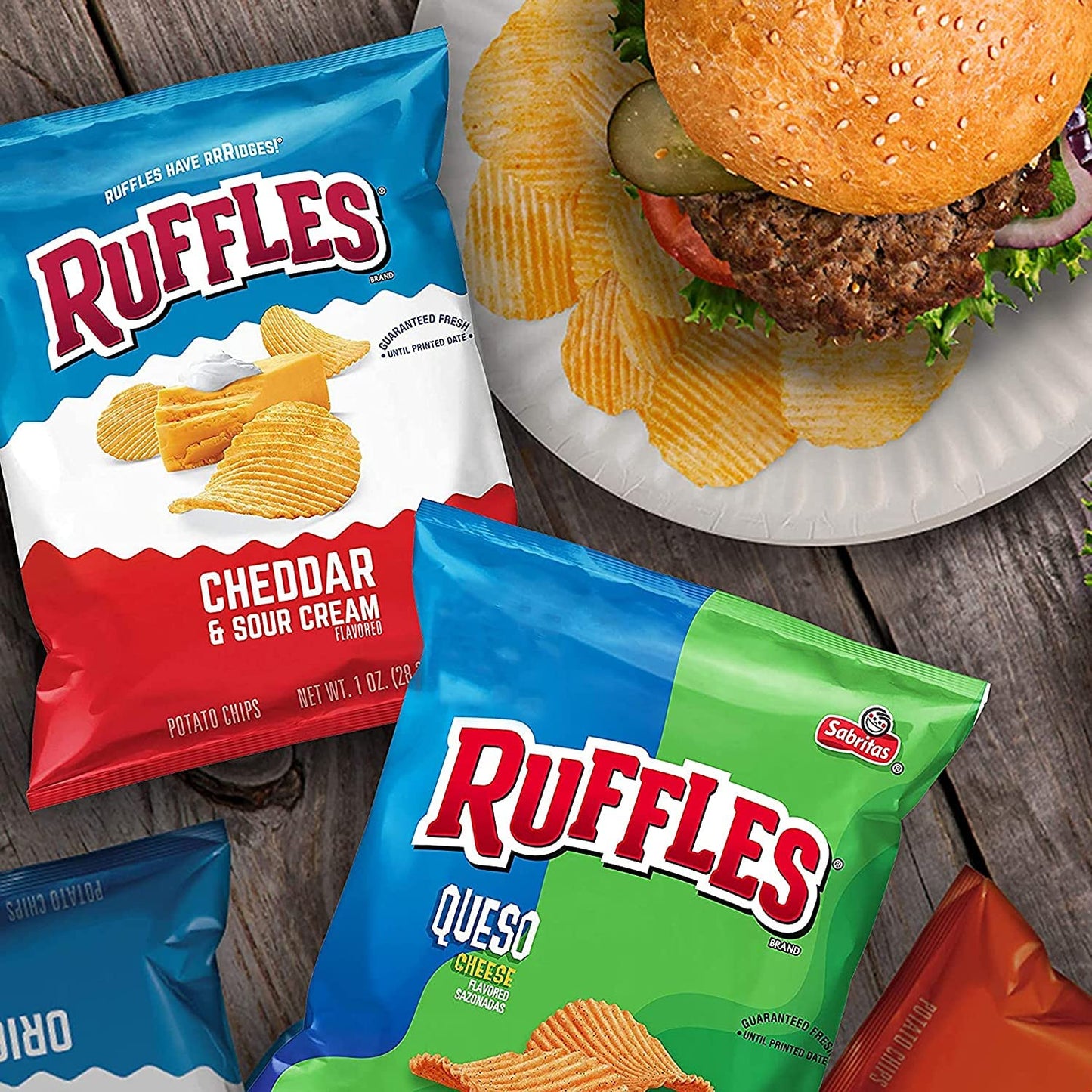 Frito-Lay Ruffles and Doritos Bold Variety Pack, 1 Ounce (Pack of 40)