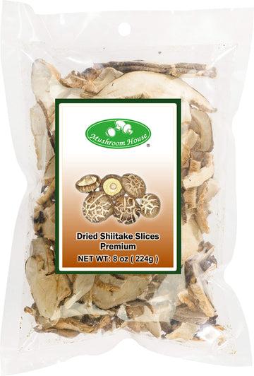 Mushroom House Dried Shiitake Mushroom Slices, 8 Oz