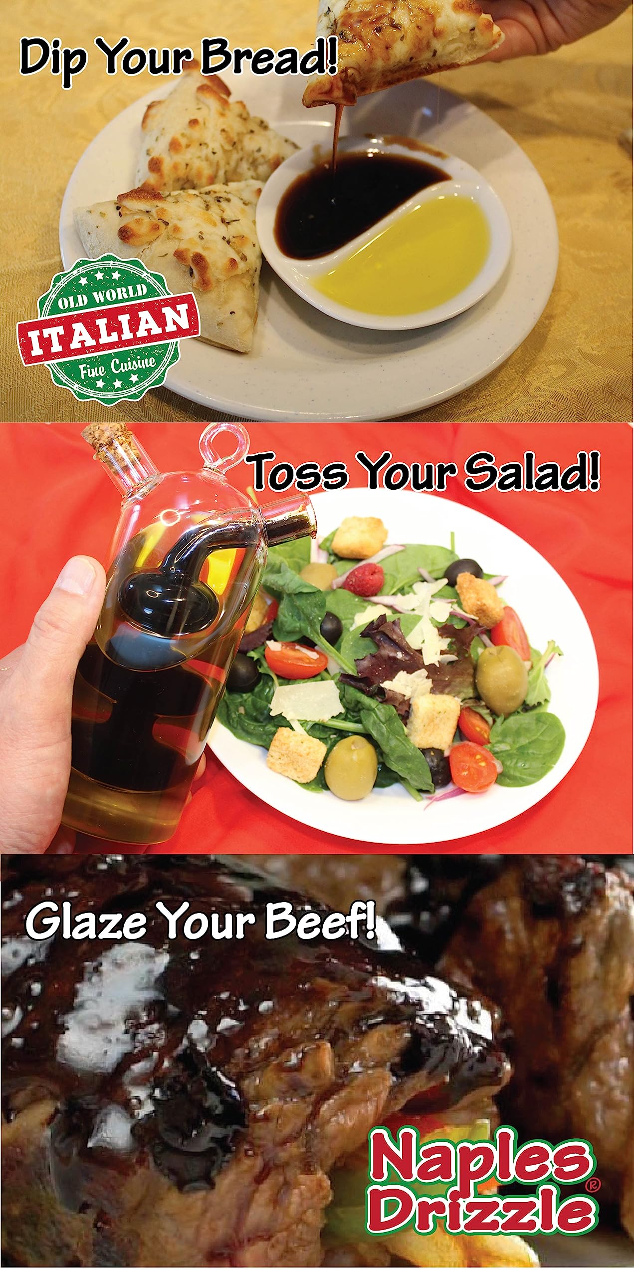 RASPBERRY - Rich, Extra Thick Balsamic Vinegar REDUCTION, No Added Sugar or Thickeners, Better-Than-Glaze Balsamic Vinegar (Rasp