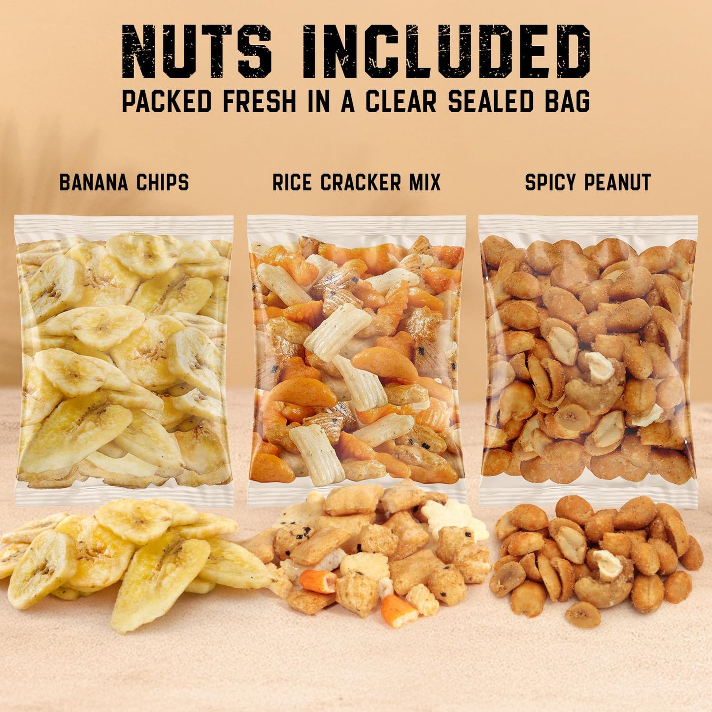 Mens Nut Gifts Box, Featuring Spicy Peanuts, Rice  Ers And Banana Chips In 3 Cube Boxes, Ideal Gift For Men.