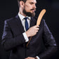 Bfwood Clothes Brush - Boar Bristle Lint Brush For Suits, Cashmere, Wool, Velvet, Suede And Pet Hair - Large Beech Handle