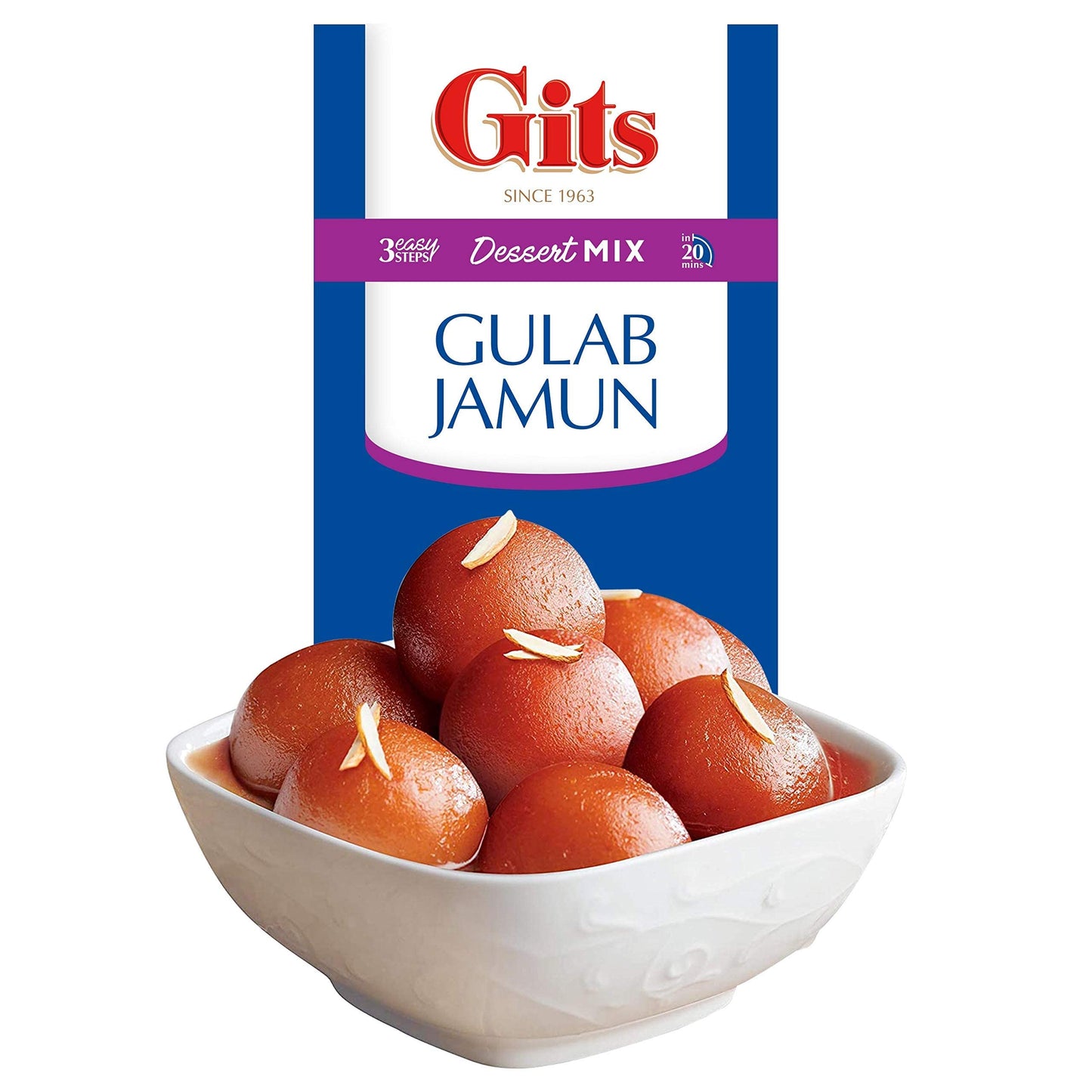 Gits Instant Gulab Jamun Dessert Mix, Pure Veg, Indian Dessert And Mithai, 800G (Pack Of 4, 200Gm Each)