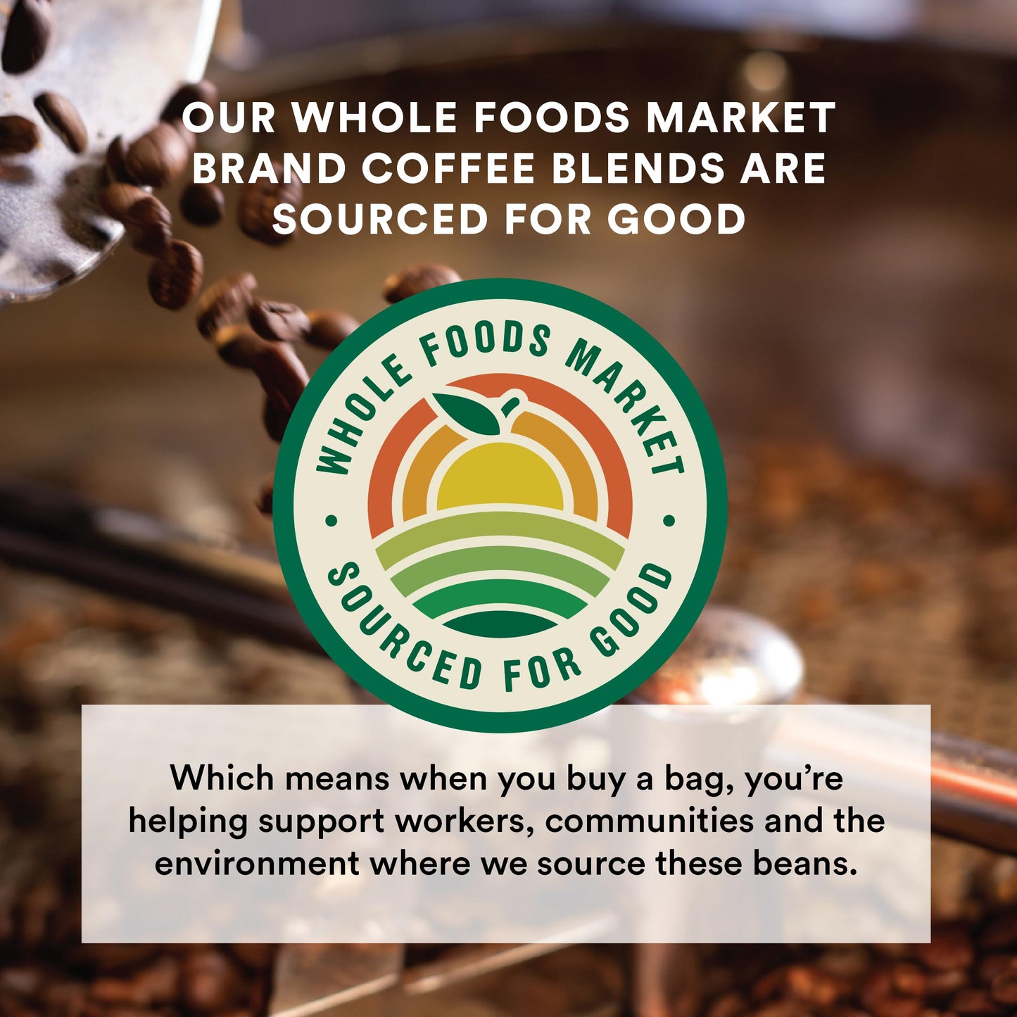 Whole Foods Market Rainforest Blend Coffee, Medium-Dark Roast, Whole Bean, 12 Ounce - Rich Flavor, Fair Trade Certified