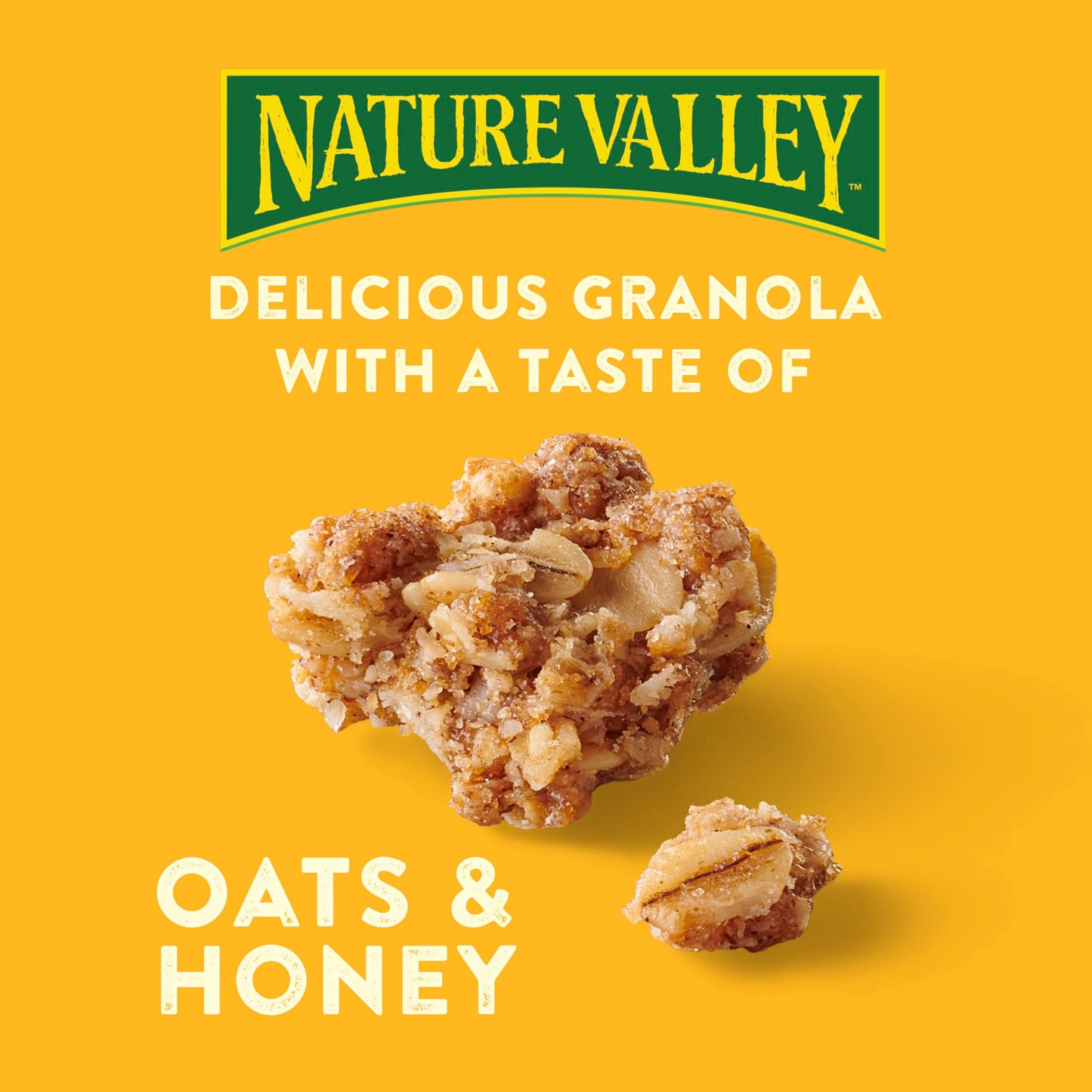Nature Valley Crunchy Granola, Oats and Honey, Resealable Snack Pouch, Family Size, 24 oz