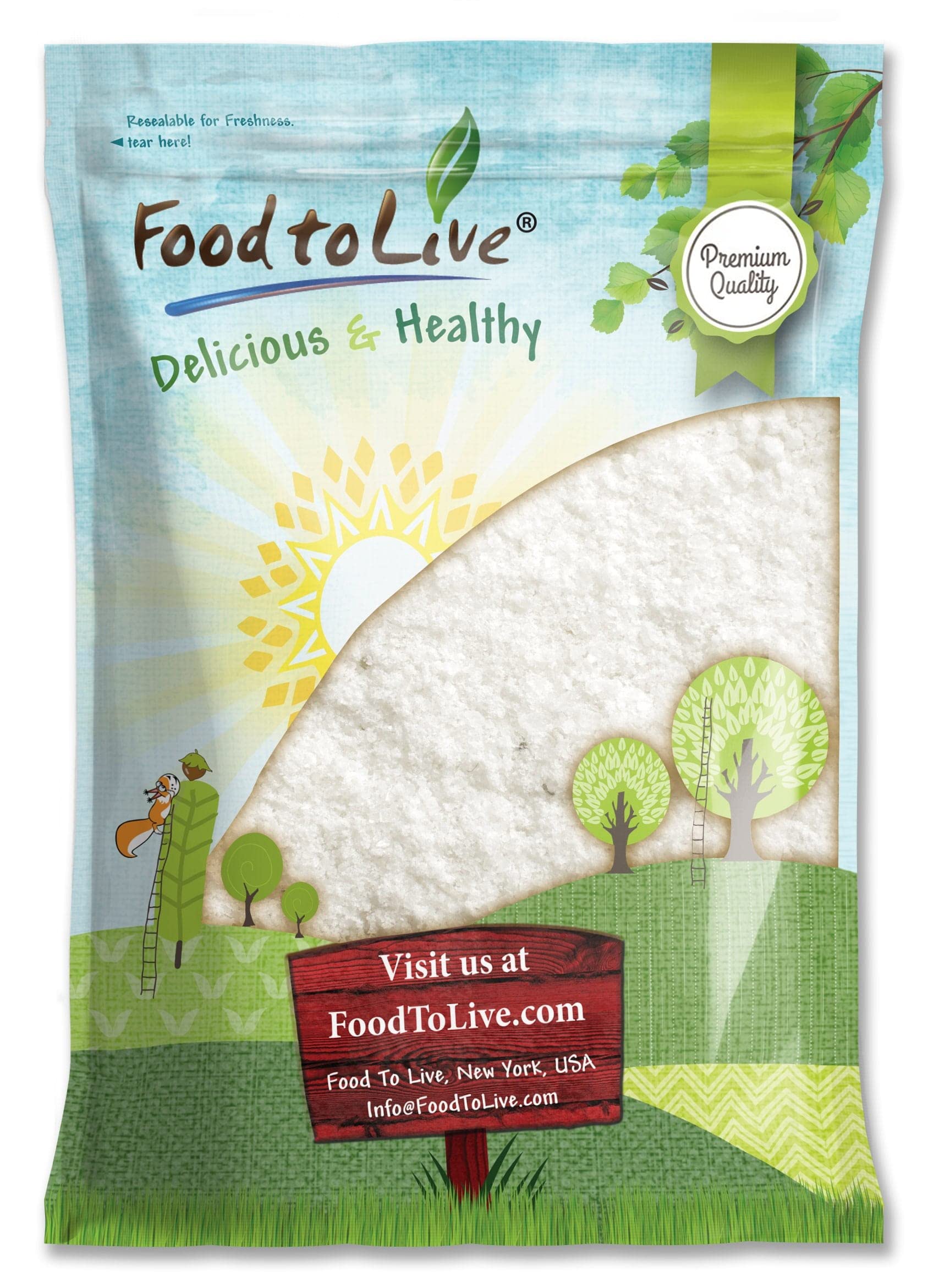 Food to Live Mediterranean Sea Salt, 12 Pounds - Coarse Grain, Pure Crystals, No Additives, No Preservatives, Vegan, Kosher. Ric