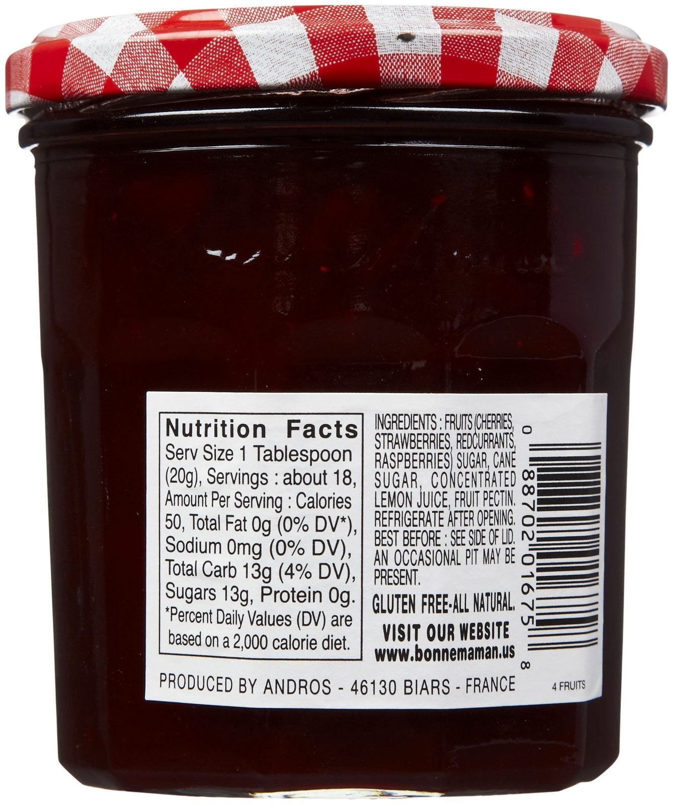 Bonne Maman Preserve, Four Fruit, 13-Ounce