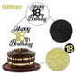 Sumerk Happy 18Th Birthday Cake Toppers Black & Gold Glitter 18Th Birthday Cake Decorations 18 Cake Topper For Birthday Party