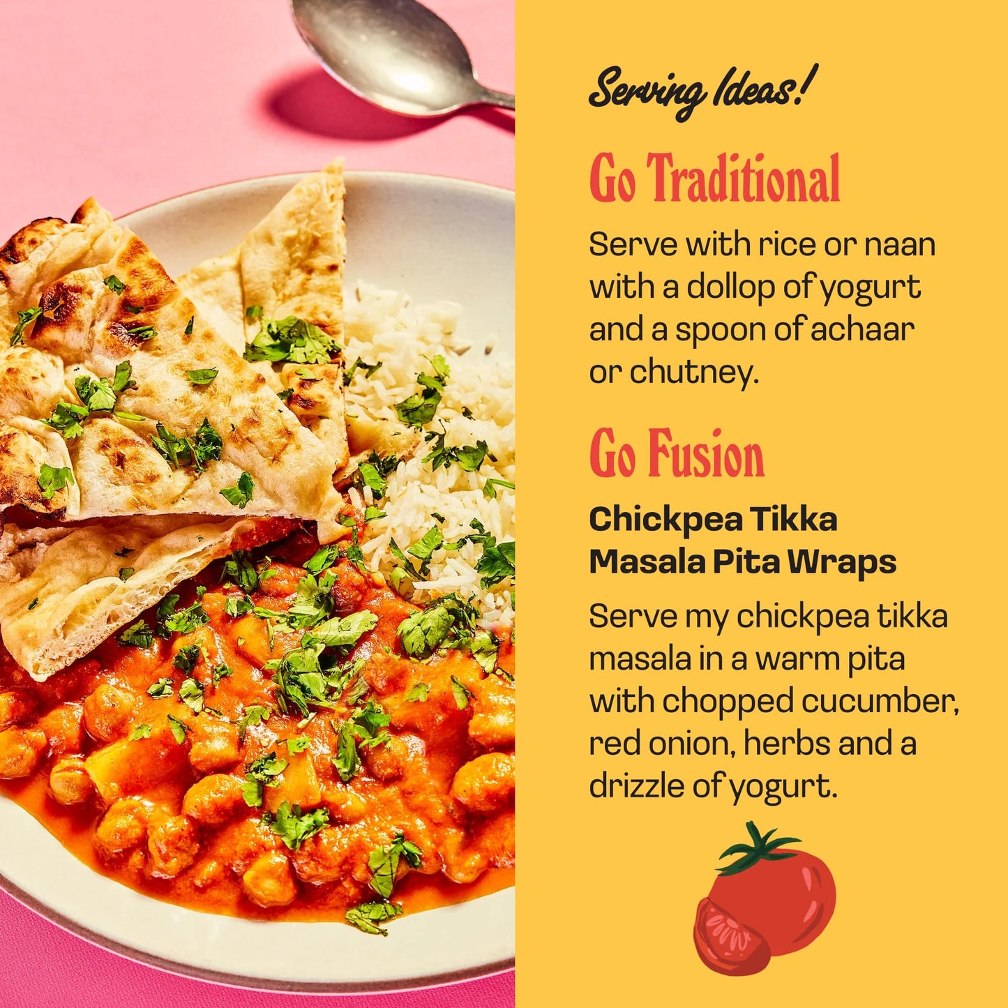 Brooklyn Delhi Chickpea Tikka Masala Pouches - Ready To Eat, Microwavable Entree - Vegan, Gluten Free, Non-Gmo - 10Oz, Pack Of 1